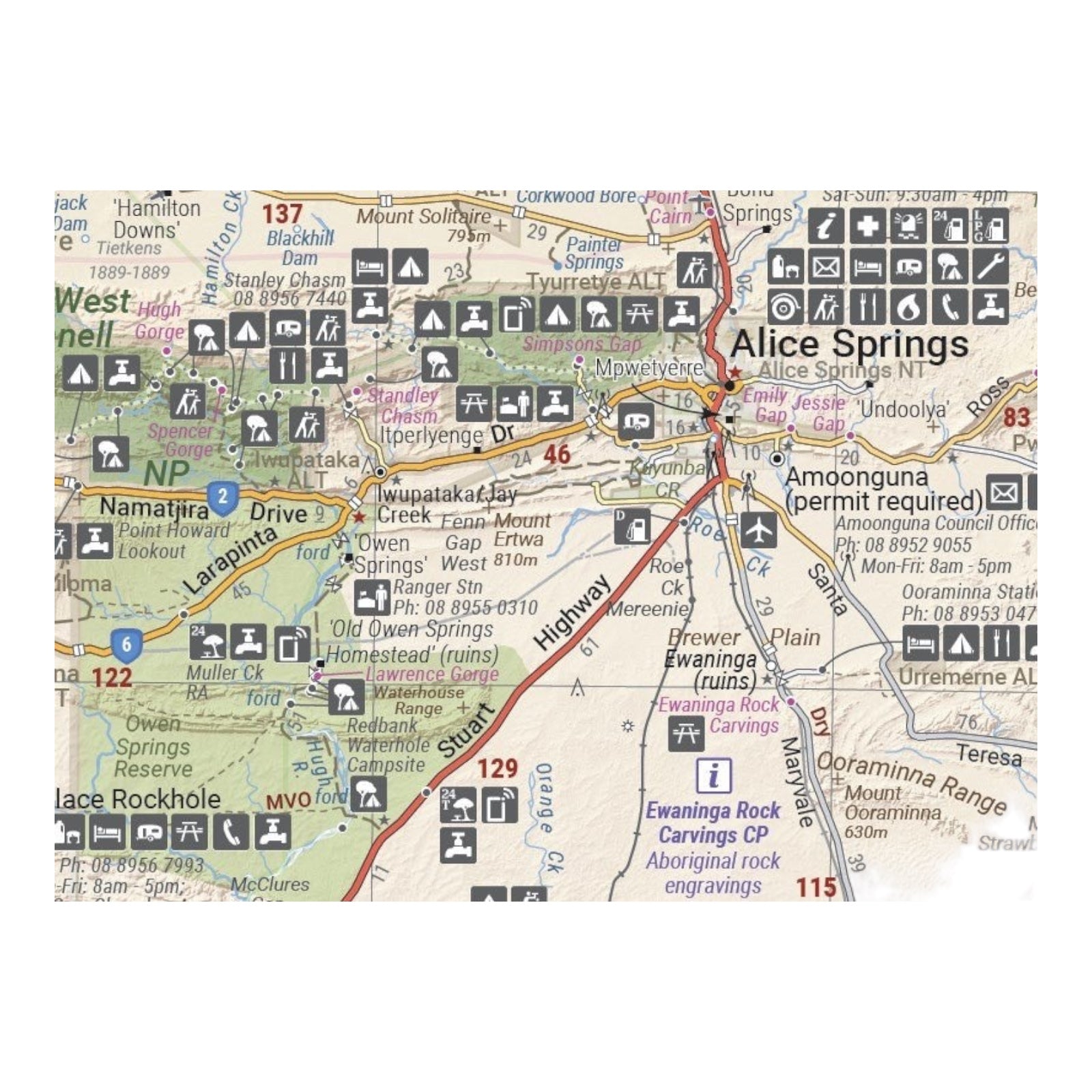 HEMA MAP GREAT DESERT TRACKS WESTERN