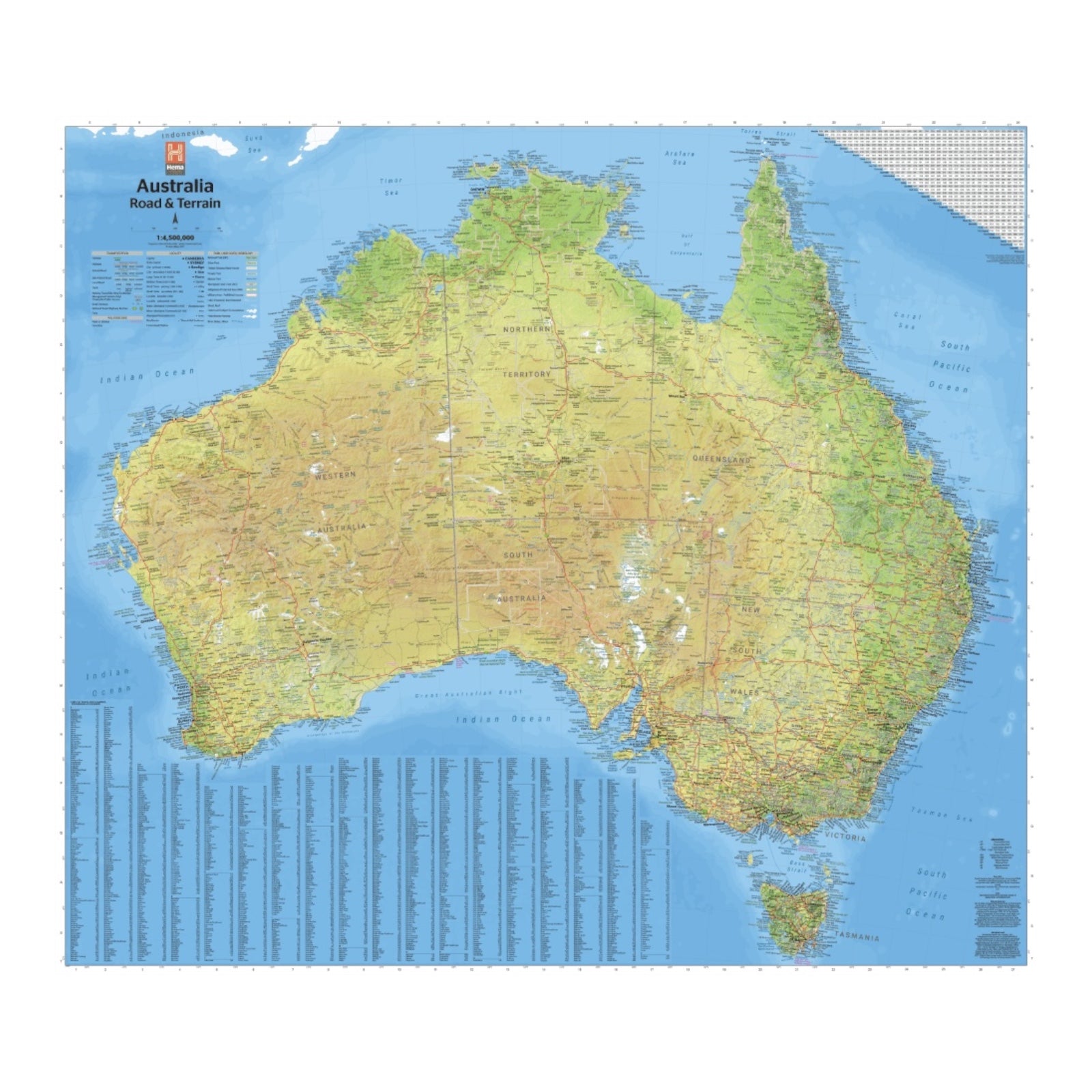 HEMA MAP AUSTRALIA ROAD & TERRAIN