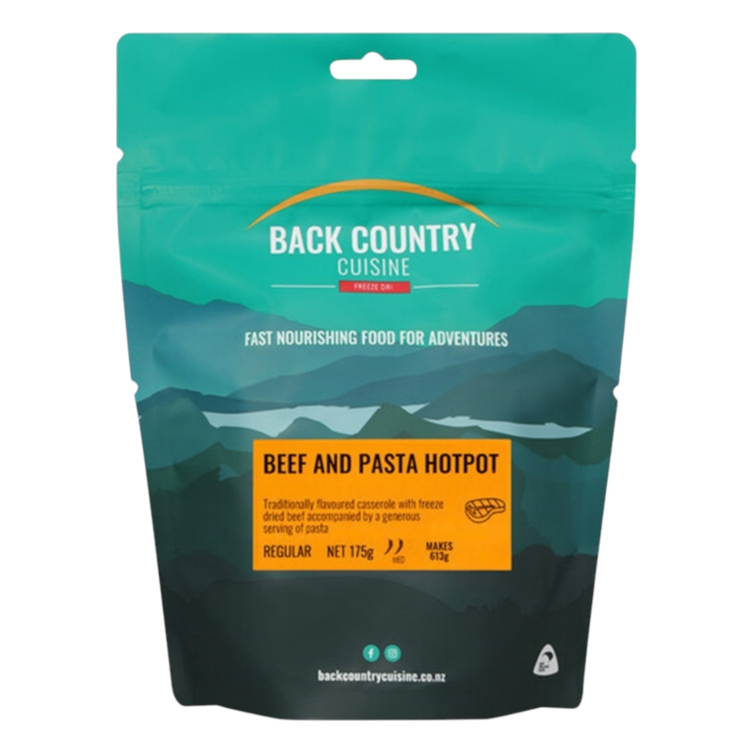 BACK COUNTRY CUISINE BEEF AND PASTA HOTPOT