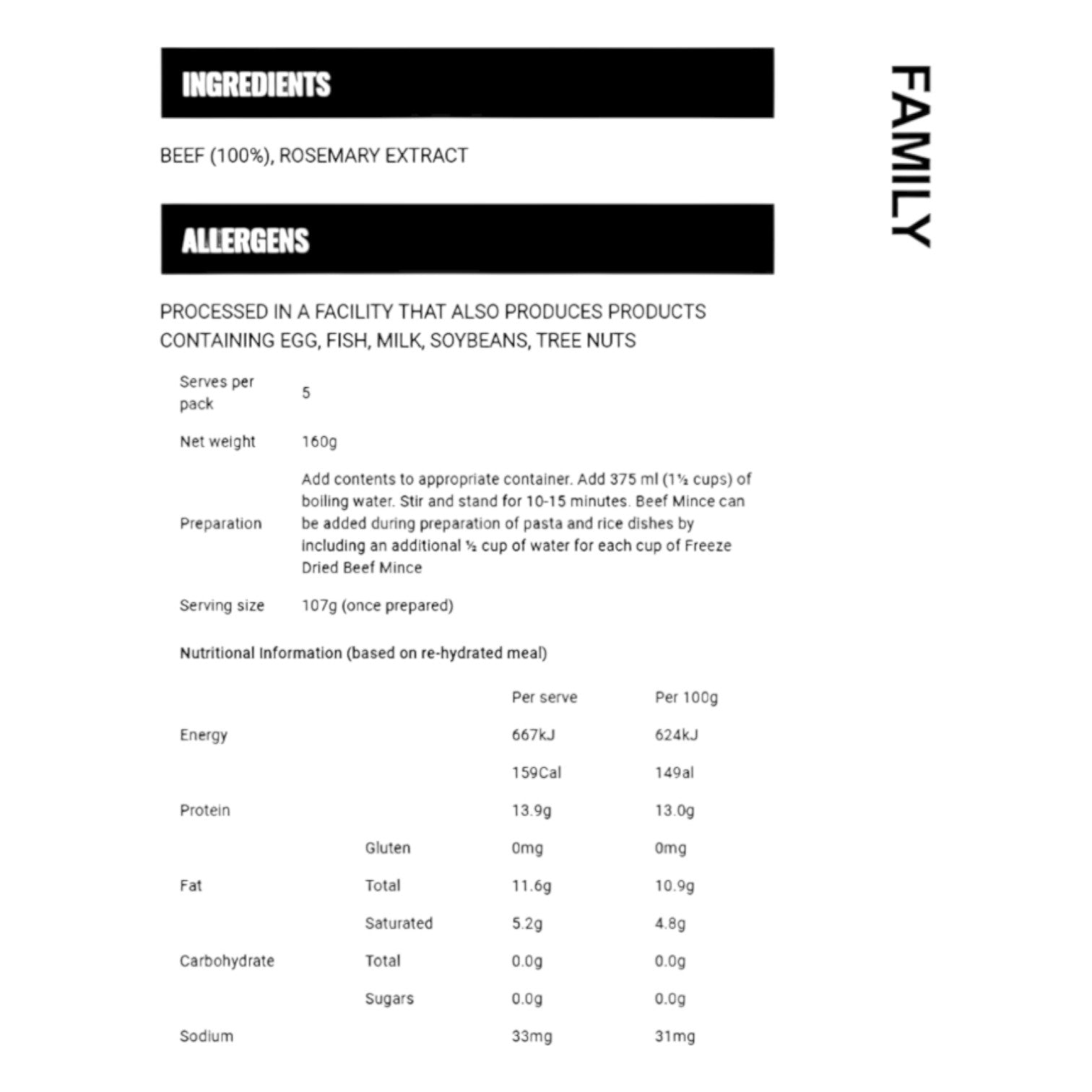 BACK COUNTRY CUISINE BEEF MINCE