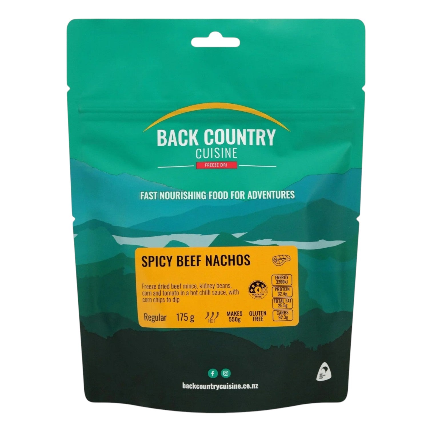 BACK COUNTRY CUISINE SPICY BEEF NACHOS