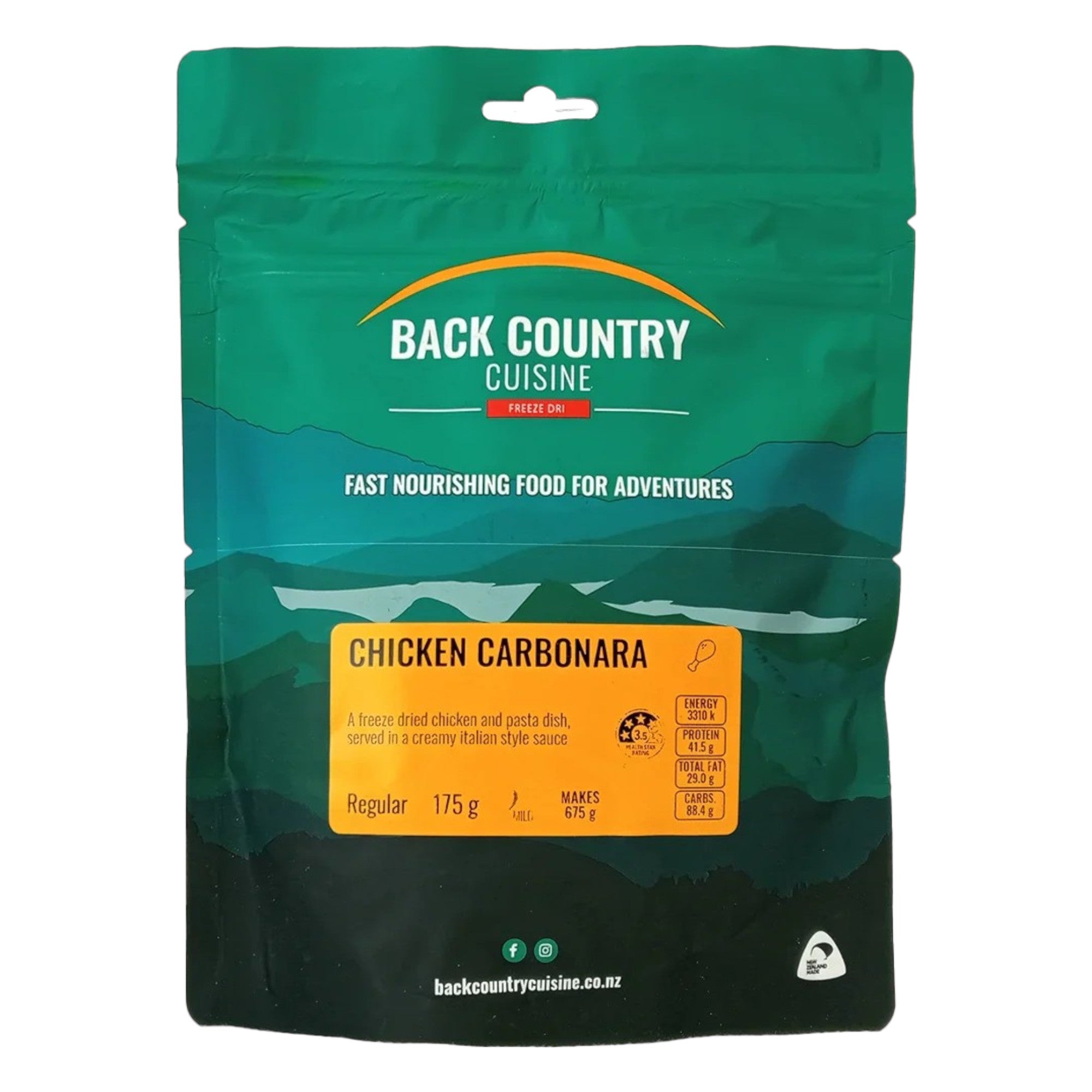 BACK COUNTRY CUISINE CHICKEN CARBONARA
