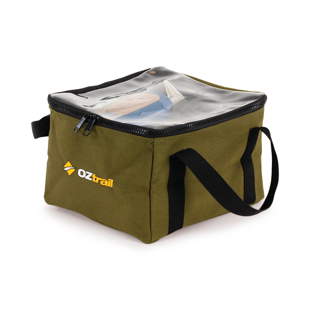OZTRAIL CANVAS CLEAR TOP BAG MEDIUM