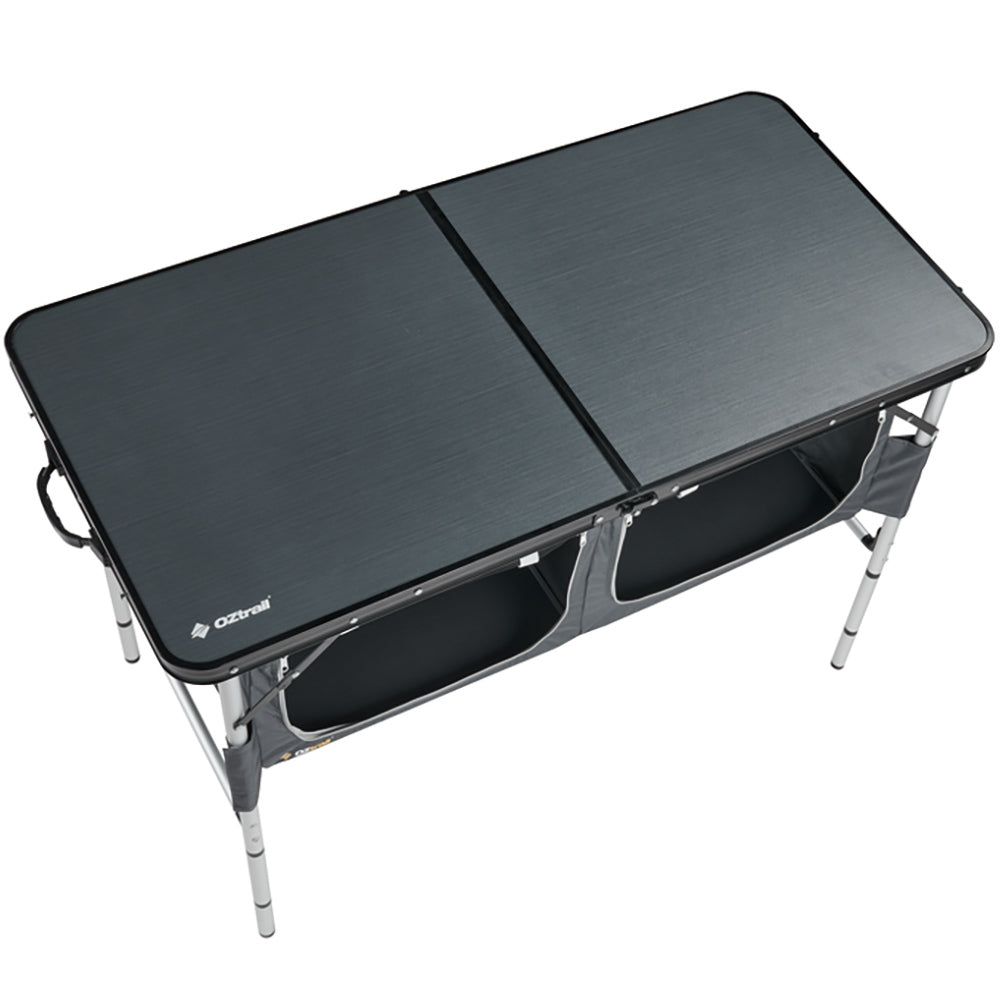 OZTRAIL FOLDING TABLE W/ STORAGE