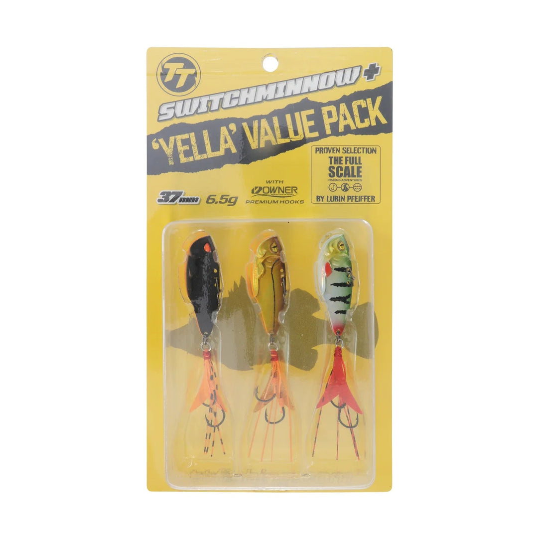 TT SWITCHMINNOW 37MM VALUE PACK YELLA