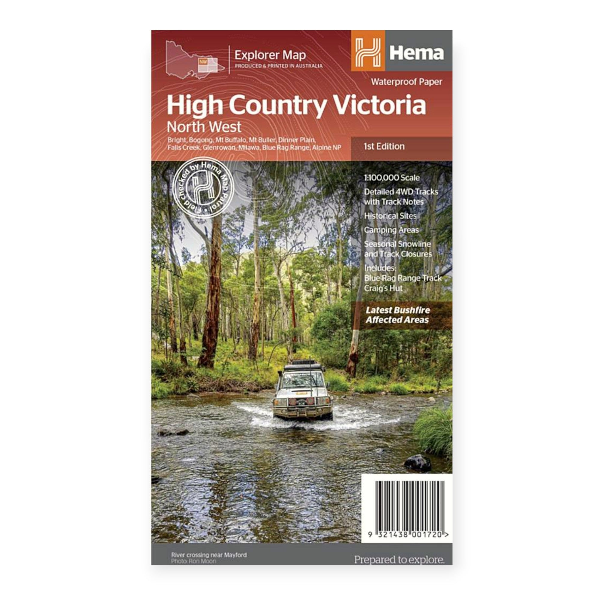 HEMA MAP HIGH COUNTRY VIC NORTH WEST