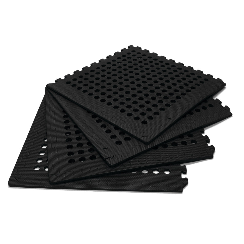FOAM FLOOR MAT BLACK 4 PK