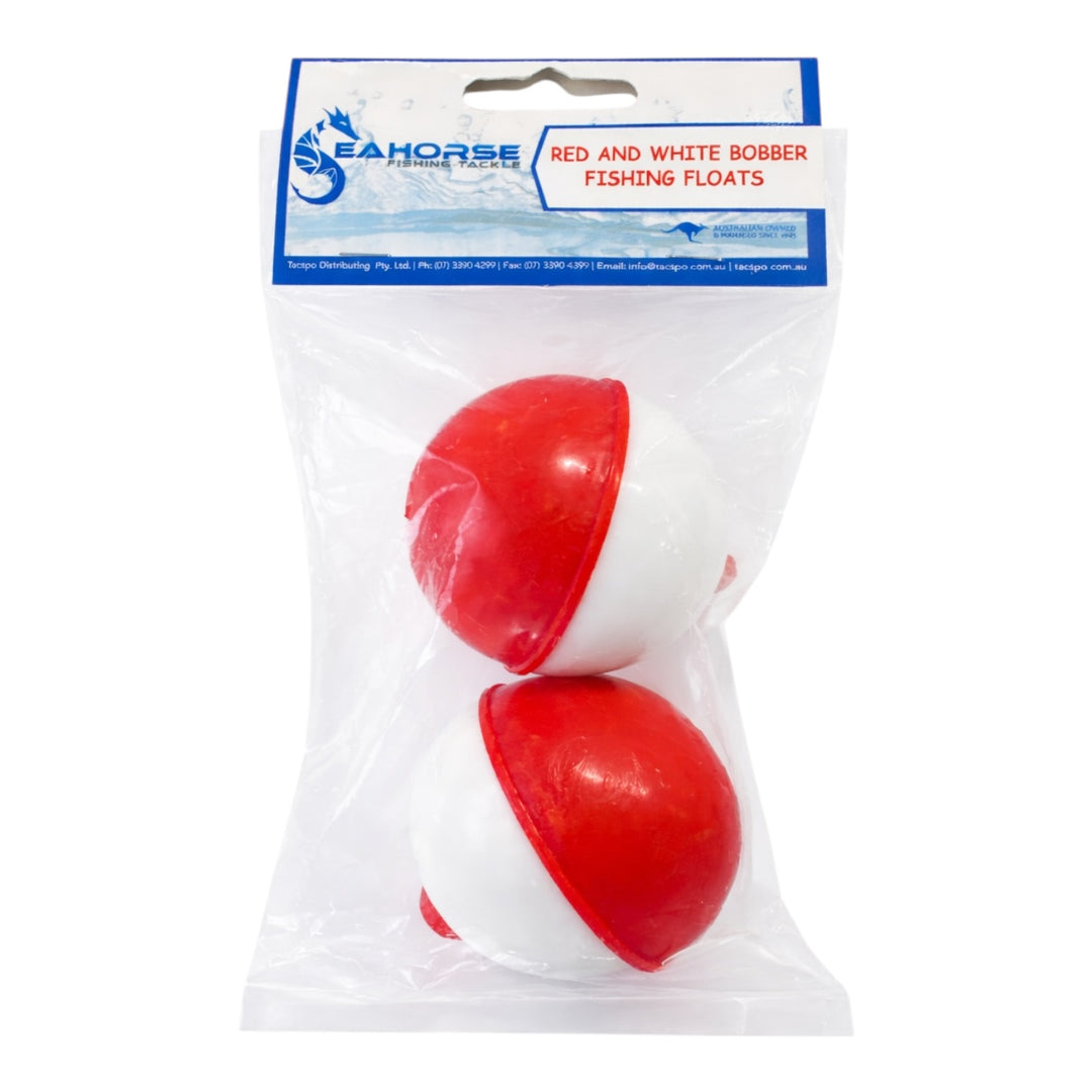 Seahorse Red & White Bobber Floats 2"