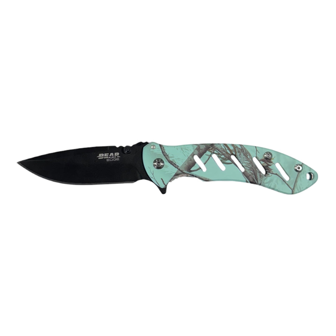 Bear Edge Blue Camouflage Knife