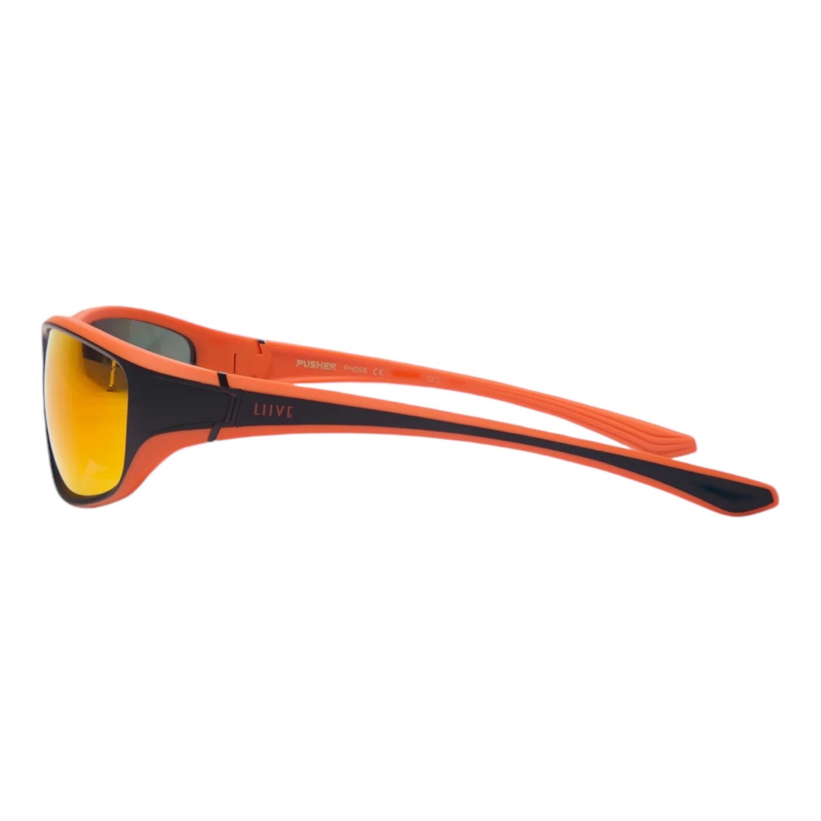 LIIVE VISION PUSHER MIRROR MATT BLACK ORANGE