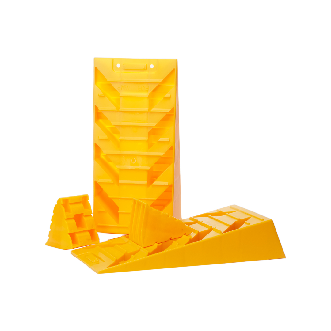 SUPEX DUAL AXLE LEVELLING RAMP WITH CHOCK & BAG SET