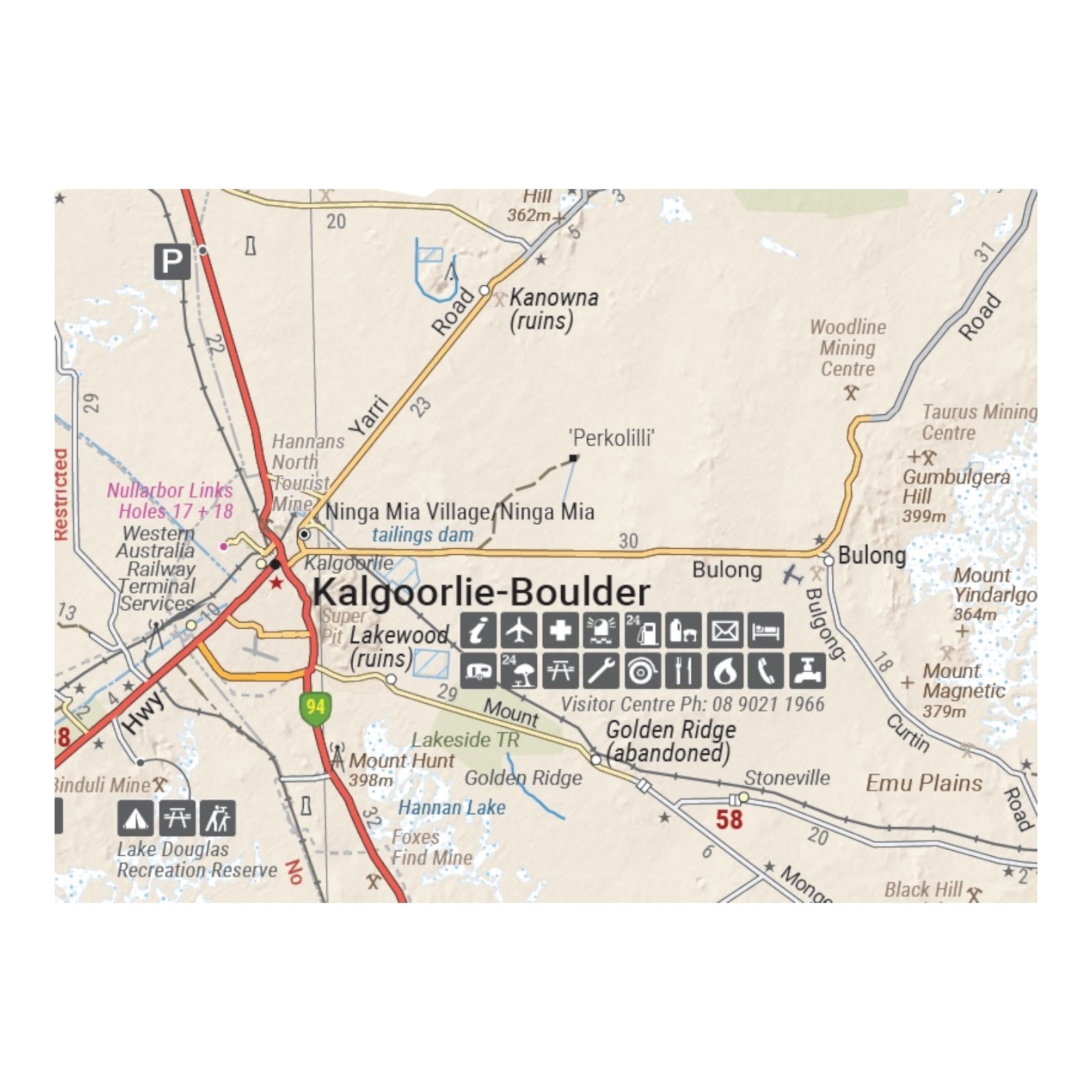 HEMA MAP NULLARBOR PLAIN WESTERN