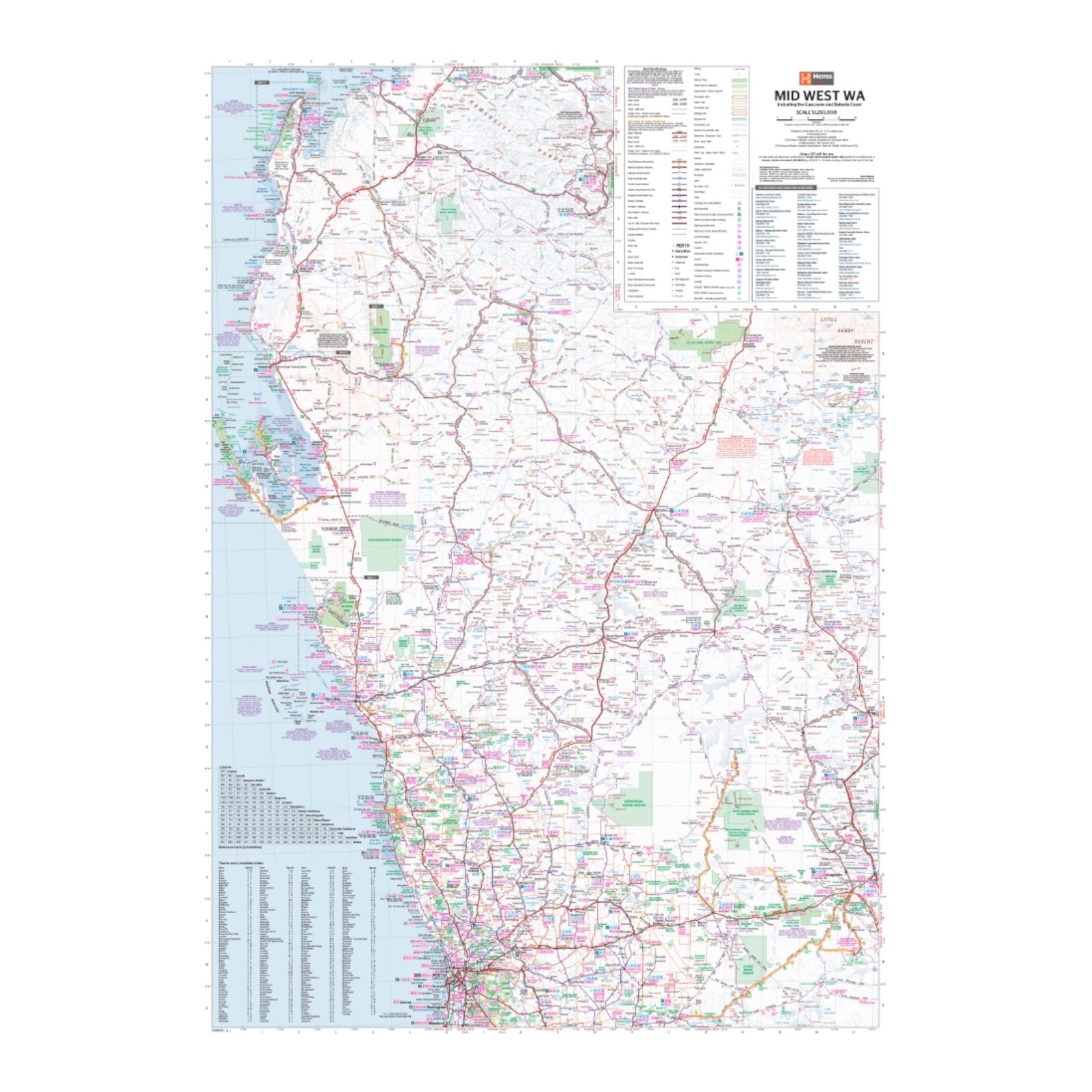 HEMA MAP MID WEST WESTERN AUSTRALIA