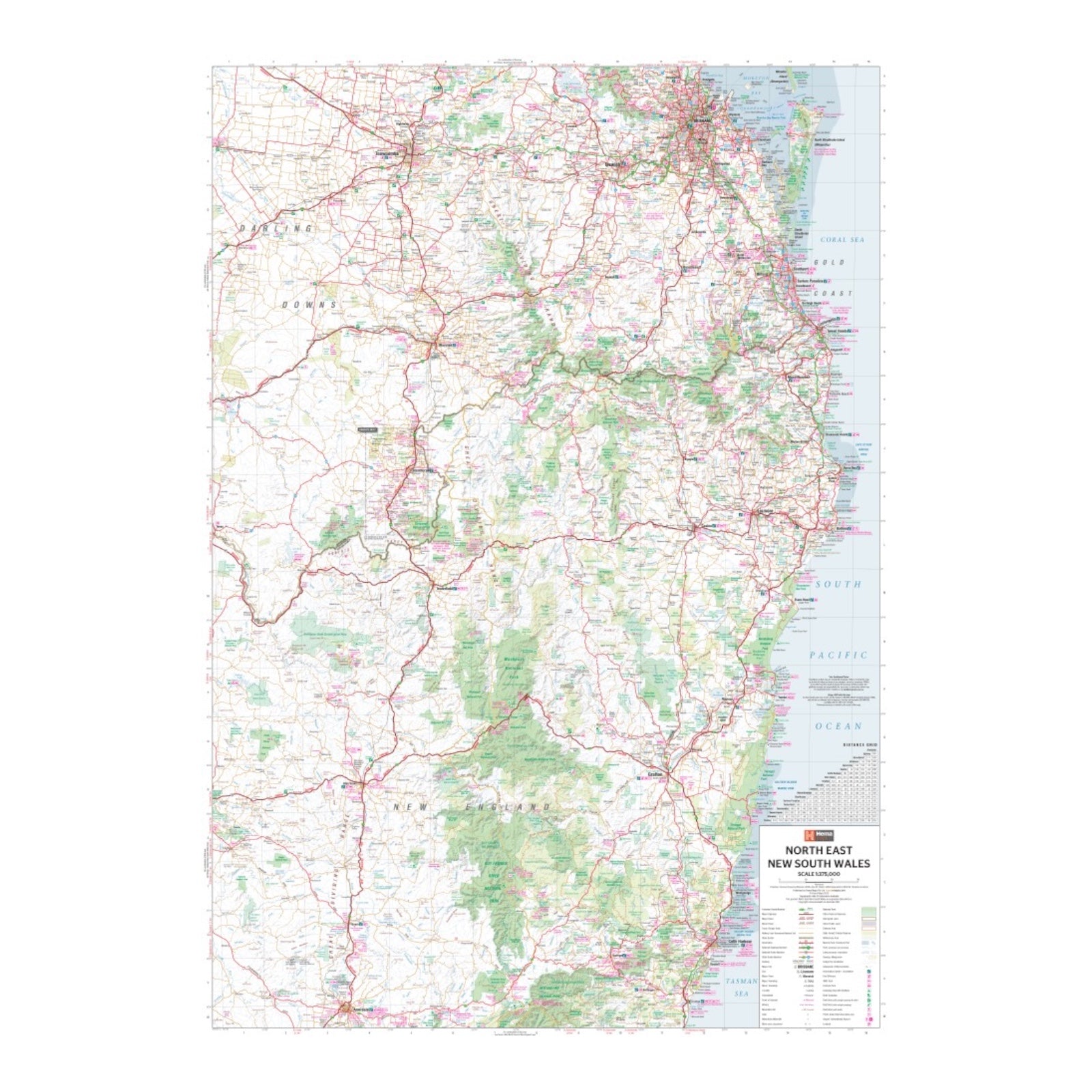 HEMA MAP NORTH EAST NEW SOUTH WALES