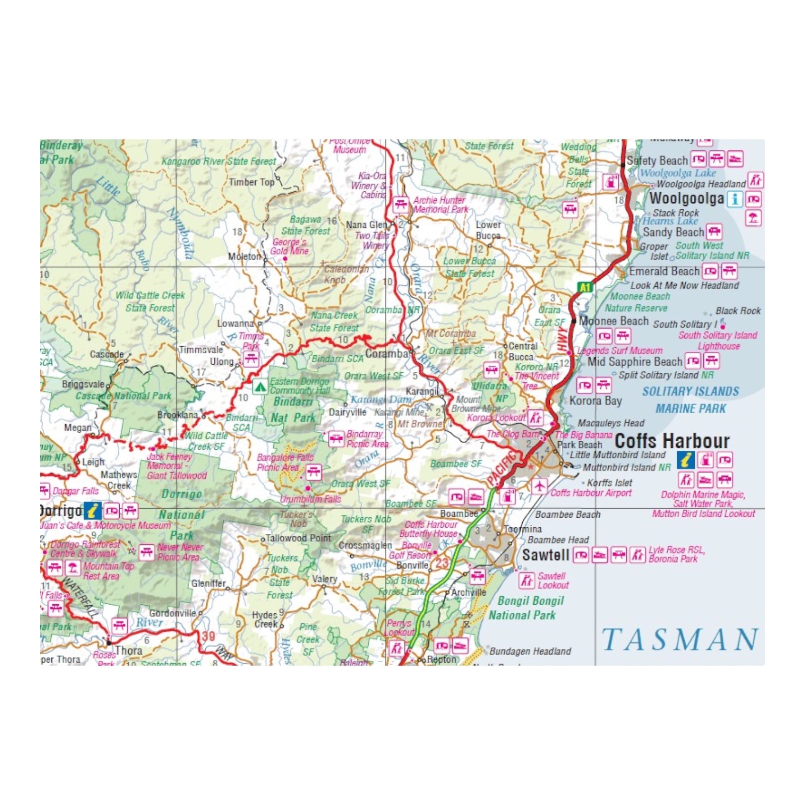 HEMA MAP NORTH EAST NEW SOUTH WALES