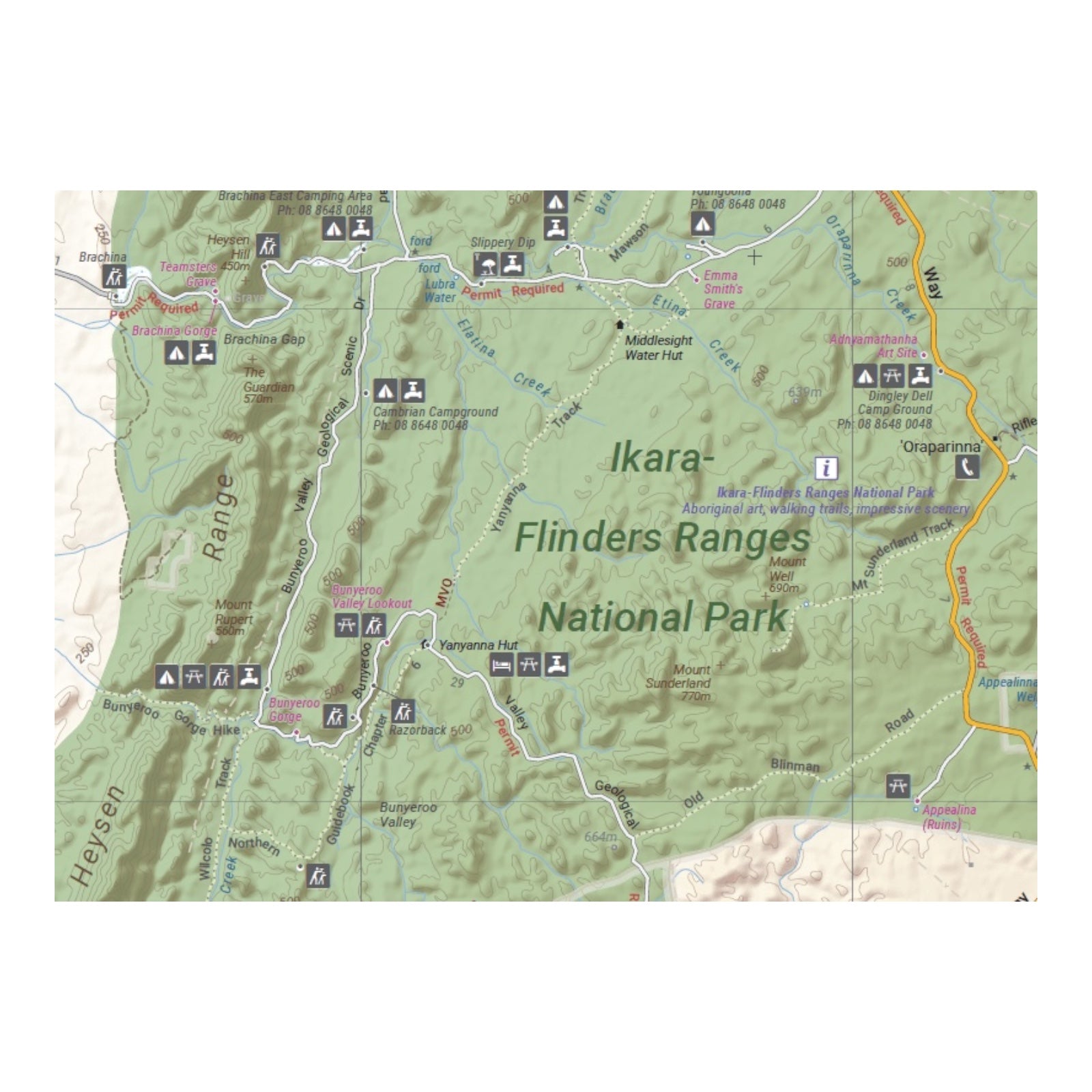 HEMA MAP FLINDERS RANGES