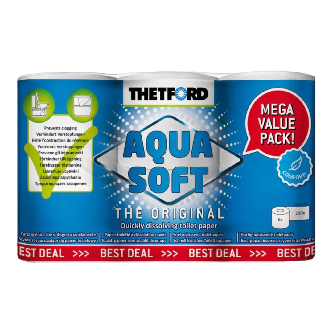 AQUA SOFT TOILET PAPER 6PK