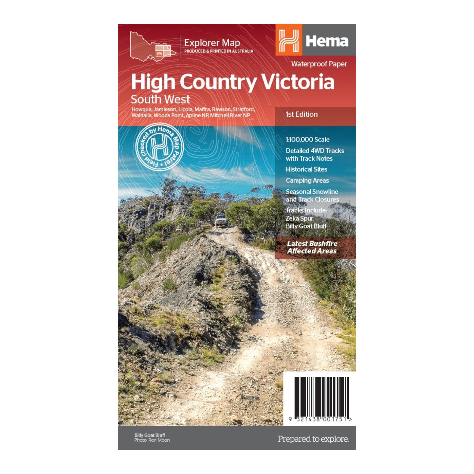 HEMA MAP HIGH COUNTRY VIC SOUTH WEST