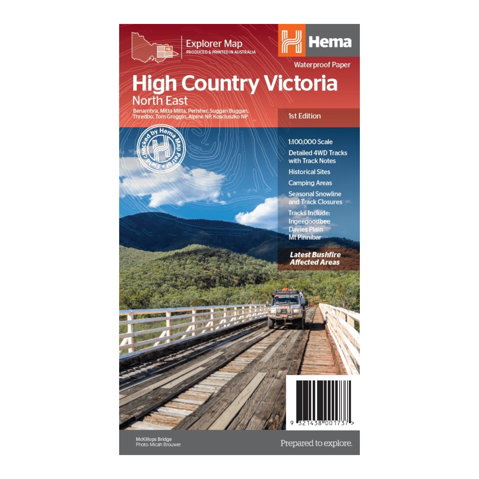 HEMA MAP HIGH COUNTRY VIC NORTH EAST