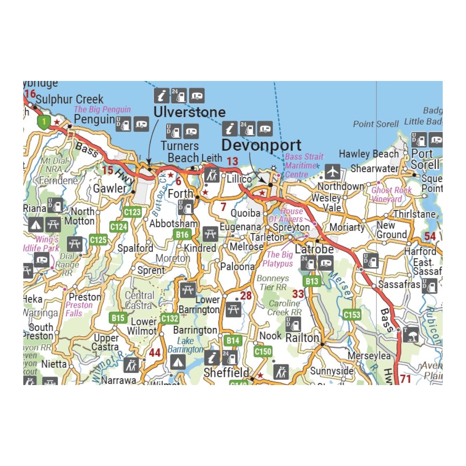 HEMA MAP TASMANIA HANDY