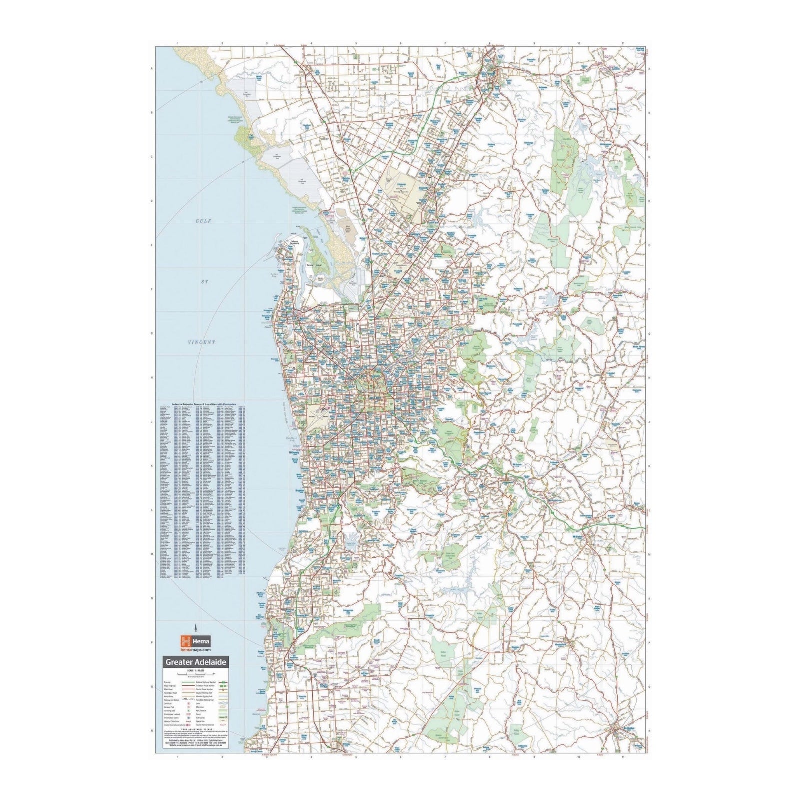 HEMA MAP ADELAIDE CITY