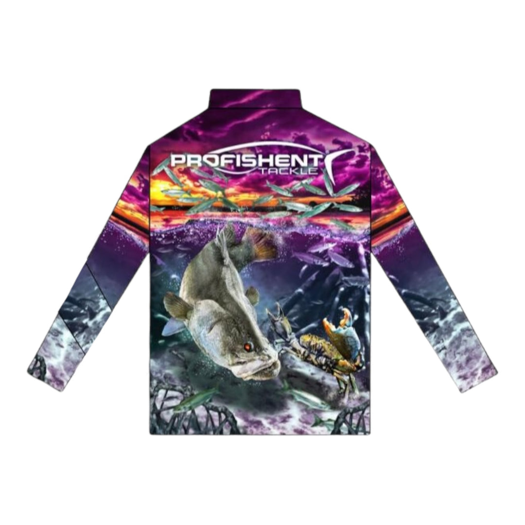 PROFISHENT BARRA/STORM/PINK KIDS SHIRT