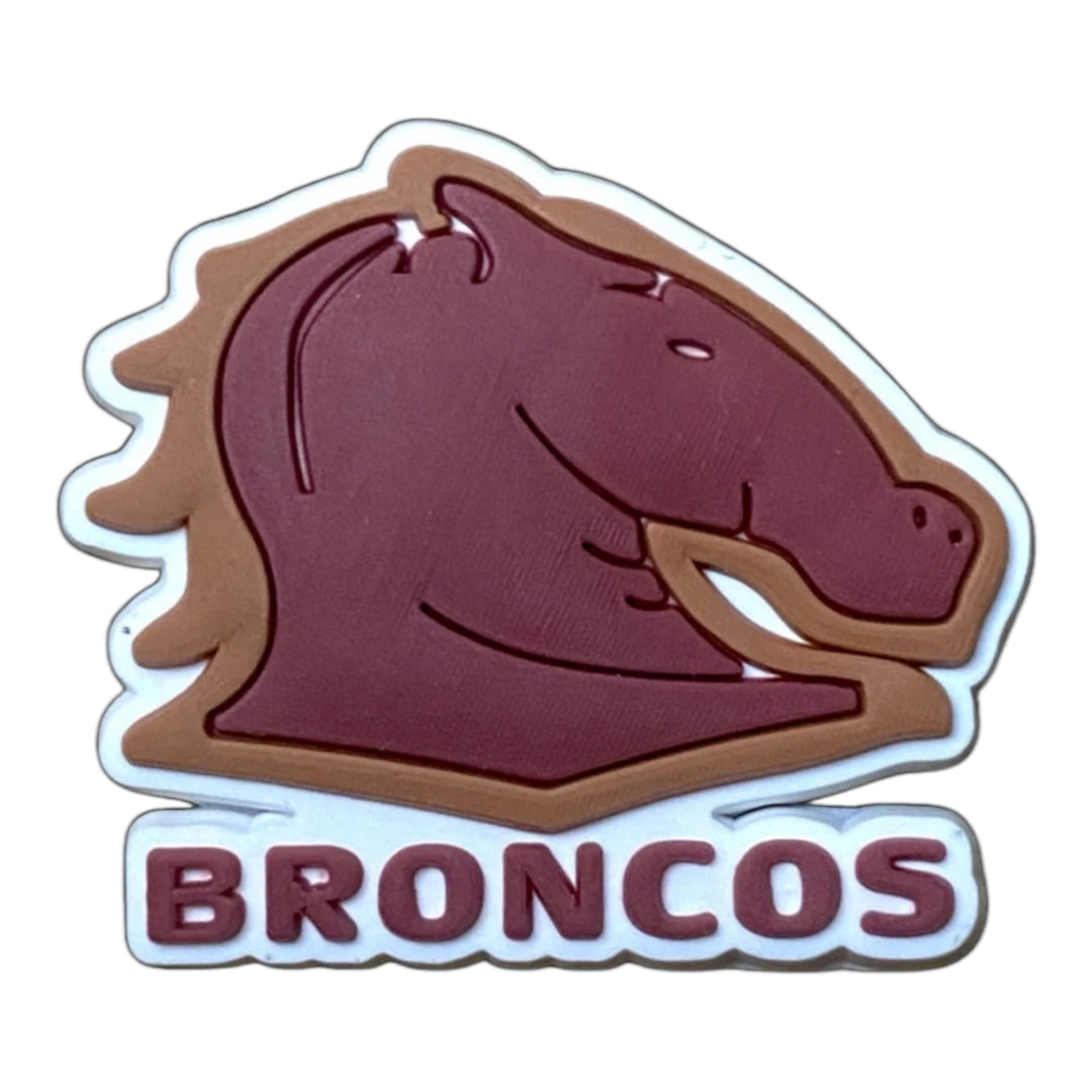 NRL BRONCOS CROC CHARMS