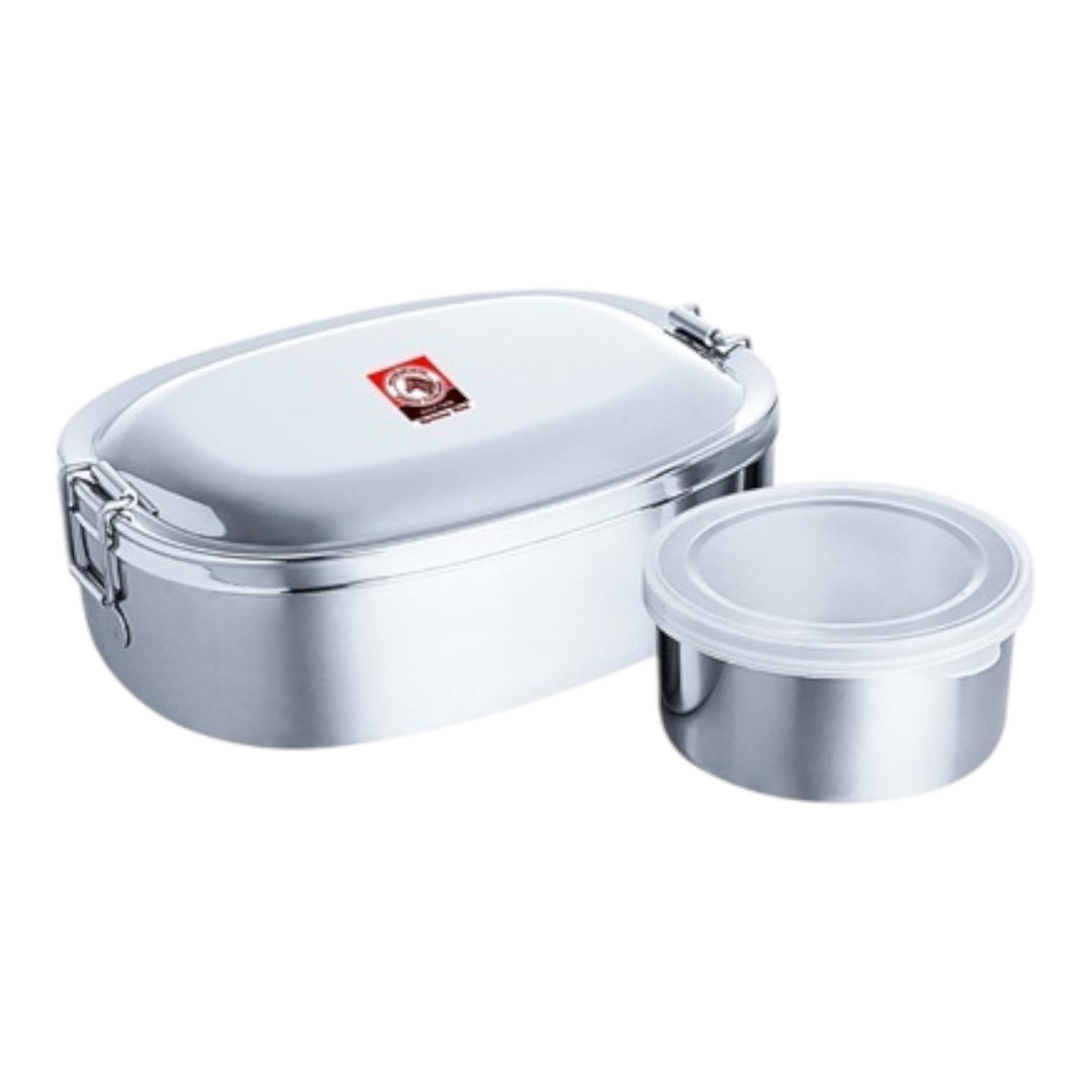 Zebra Stainless Steel Rectangular Lunch Box