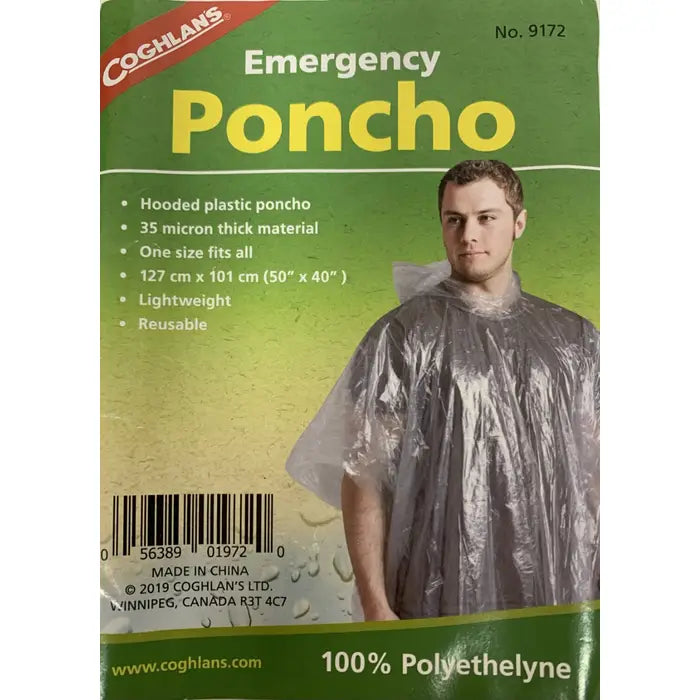 COGHLANS EMERGENCY PONCHO 35MIC