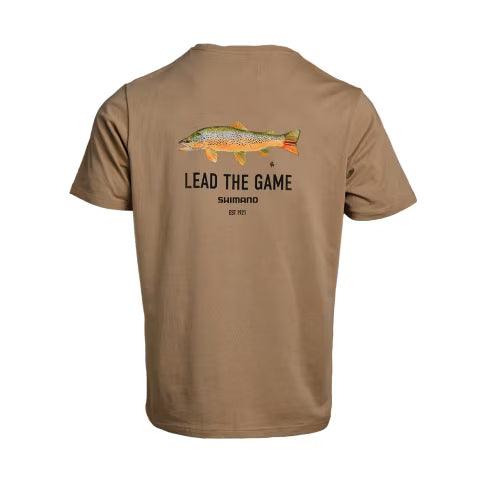SHIMANO LTG BROWN TROUT TEE SAND