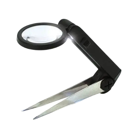 PETERS MAGNIFIER WITH TWEEZERS